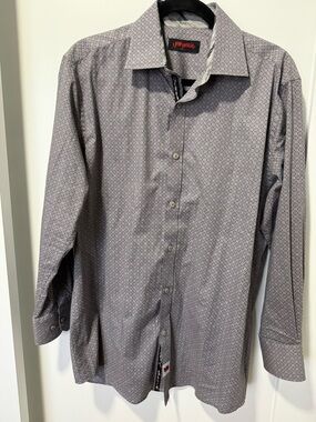 jerry garcia long sleeve dress shirt JERRY GARCIA FLIP CUFF PLAID LONG SLEEVE